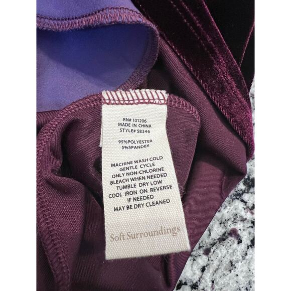 Soft surroundings women’s velvet dress size 3x with pockets - Picture 12 of 13